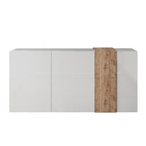 Buffet 2 portes bois, blanc