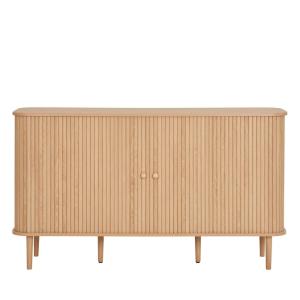 Buffet 2 portes coulissantes en bois L140cm - Bois clair