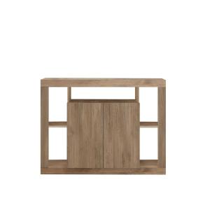 Buffet 2 portes effet bois - L134 cm