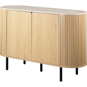 Buffet 2 portes effet Chêne et Travertin 120 cm