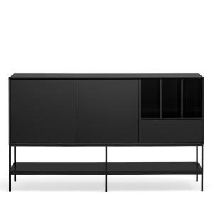 Buffet 2 portes en bois et métal  L166cm - Noir