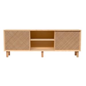 Buffet 2 portes en bois massif naturel 180 cm Verni