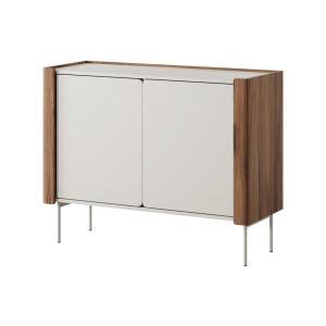 Buffet 2 portes en bois stratifié noyer et cachemire 105x82…
