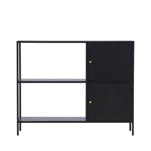 Buffet 2 portes en métal L100cm - Noir