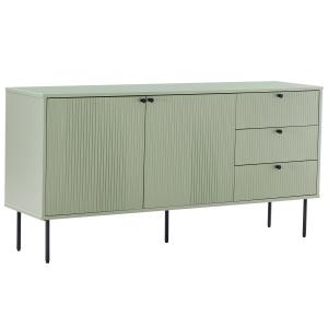 Buffet 2 portes et 3 tiroirs décor mélaminé 150 cm vert sau…