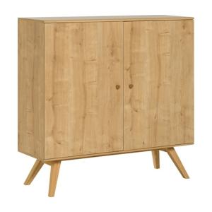 Buffet 2 portes et 6 étagères intérieures L120 cm - Effet B…