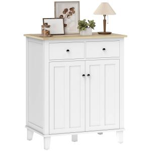 Buffet 2 portes étagère 2 tiroirs panneau de particules bla…