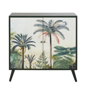 Buffet 2 portes imprimé végétal multicolore