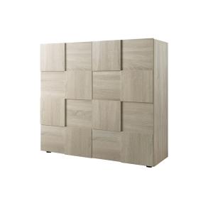 Buffet 2 portes - L121 cm - Effet bois