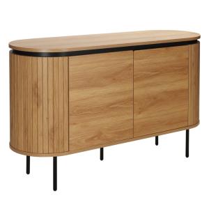 Buffet 2 portes moderne rectangulaire L120 cm bois clair