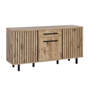 Buffet 3 portes 1 tiroir aspect bois canyon oak effet tasse…