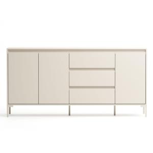 Buffet 3 portes 3 tiroirs beige 170 cm