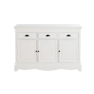 Buffet 3 portes 3 tiroirs blanc