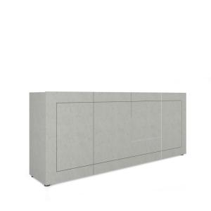 Buffet 3 portes/3 tiroirs effet bois gris cachemire 200x40x…