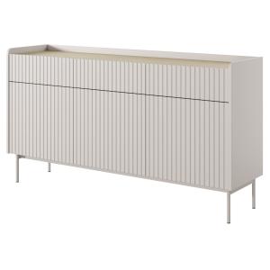 Buffet 3 portes 3 tiroirs grège 153 cm