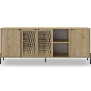 Buffet 3 portes effet chêne 200 cm