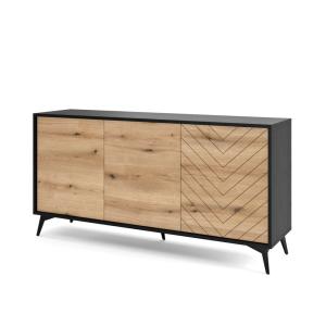 Buffet 3 portes en bois lamellé 154x77 cm