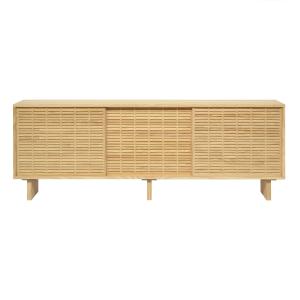 Buffet 3 portes en pin massif naturel 180 cm Verni