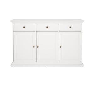 Buffet 3 portes et 3 tiroirs L143,7 cm - Blanc