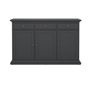 Buffet 3 portes et 3 tiroirs L143,7 cm - Gris Anthracite