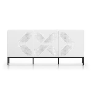 Buffet 3 portes stratifiés blanc