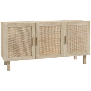 Buffet 3 portes style bohème chic cannage en rotin aspect b…