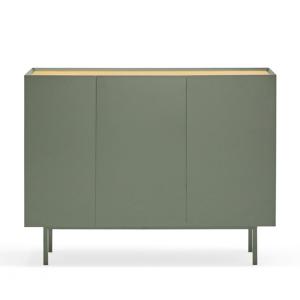 Buffet 3 portes style contemporain en bois vert