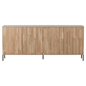 Buffet 4 porte en chêne naturel 200x44x85cm