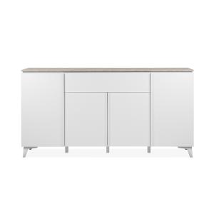 Buffet 4 portes, 1 tiroir L177 cm - Blanc