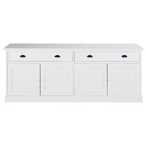Buffet 4 portes 2  tiroirs blanc L200