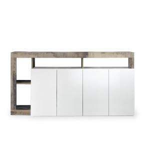 Buffet 4 portes bois, blanc