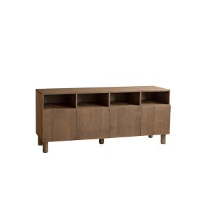 Buffet 4 portes bois de placage frêne naturel teinte noiset…