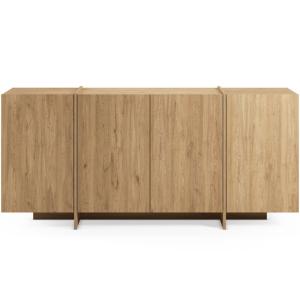 Buffet 4 portes décor chêne 180 cm