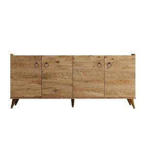 Buffet 4 portes décor pin atlantique - L180 cm
