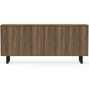 Buffet 4 portes effet noyer 180 cm