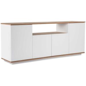 Buffet 4 portes en aggloméré arista blanc et pin