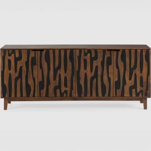 Buffet 4 portes en bois de manguier 190 cm