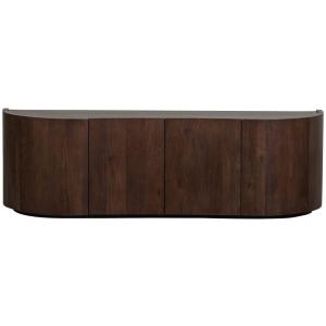 Buffet 4 portes en bois de manguier noyer
