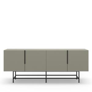 Buffet 4 portes en bois et métal L200cm - Vert amande