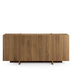 Buffet 4 portes en bois L180cm - Bois foncé
