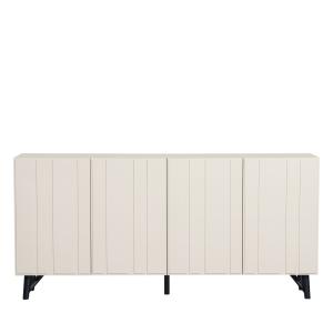 Buffet 4 portes en bois L181cm - Blanc