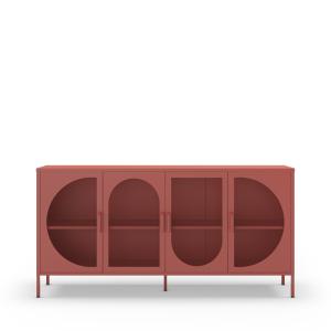 Buffet 4 portes en métal L160cm - Terracotta