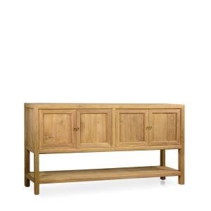 Buffet 4 portes en teck beige larg. 180 cm