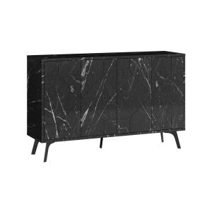 Buffet 4 portes - L123 cm - Noir