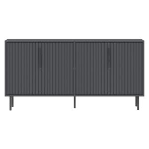 Buffet 4 portes L150 cm - Gris Anthracite