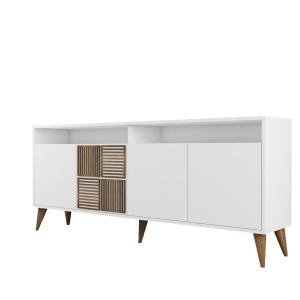 Buffet 4 portes - L180 cm - Blanc