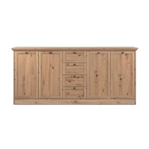 Buffet 4 portes L200 cm - Effet Chêne