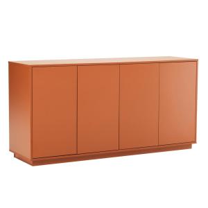 Buffet 4 portes moderne rectangulaire L160 cm orange