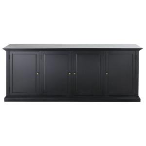 Buffet 4 portes noir L210