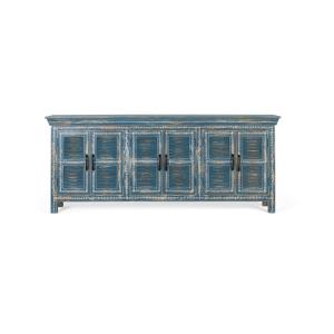 Buffet 6 portes fabriqué à la main en bois de manguier